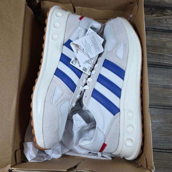 Adidas Run 84 IH8621 White Royal Blue Stripe Sneakers Men's US 10 NEW - Picture 1 of 8